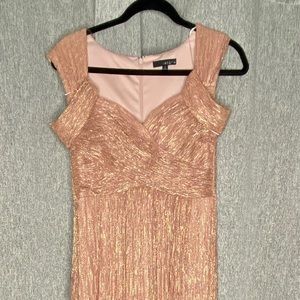 Formal salmon pink long dress